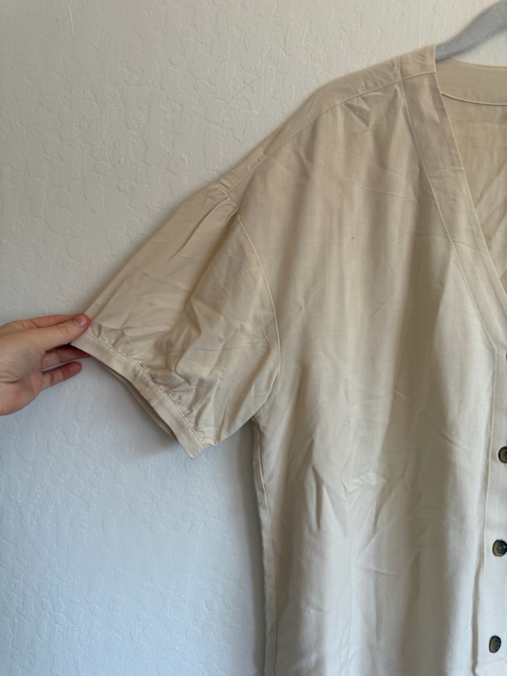Soft Cream Button Up - Picture 2 of 5